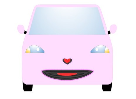 軽自動車85 軽自動車,ミニバン,ワンボックスカー,車,自動車,乗用車,自家用車,挿絵,乗り物,正面のイラスト素材