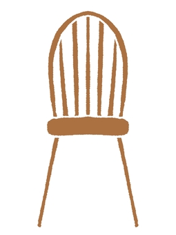 かわいい椅子 椅子,家具,木製,かわいい,おしゃれ,ほっこり,手書き,手描き,挿し絵,ワンポイントのイラスト素材
