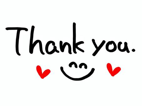 thank you thank you ありがとう,文字絵,英語,ハート,感謝,気持ち,伝える,メッセージ,笑顔,pop調のイラスト素材
