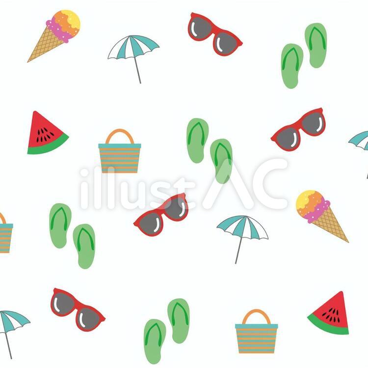 夏総柄2 夏,サマー,暑いのイラスト素材