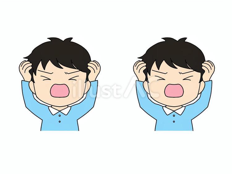 困っている男性 人物,男性,男のイラスト素材