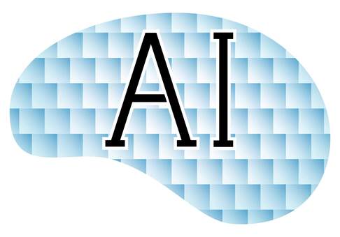 AIイメージ イメージ,ブルー,シルエット,脳,頭脳,ブレイン,青,青色,印象,aiのイラスト素材