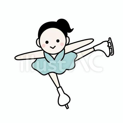フィギュアスケーター女子イラスト
