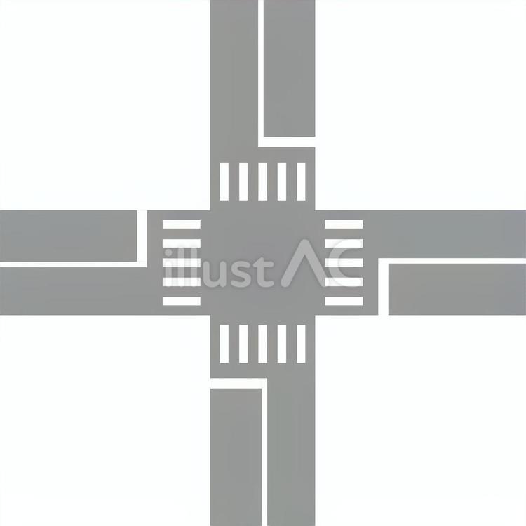 交差点 交差点,道路,十字路のイラスト素材