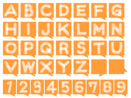 吹き出し フォント 数字 吹き出し,数字,手書き,フォント,大文字,オリジナル,アルファベット,カラフル,ノンブル,ナンバーのイラスト素材