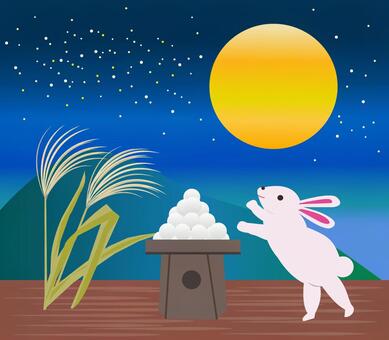 Rabbit moon viewing, , JPG and AI