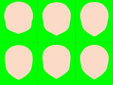 組みキャラ:輪郭2 輪郭,ファンタジー,萌え,2次元,組み立てのイラスト素材