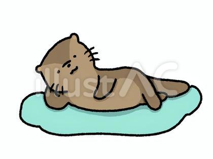 休むカワウソさん