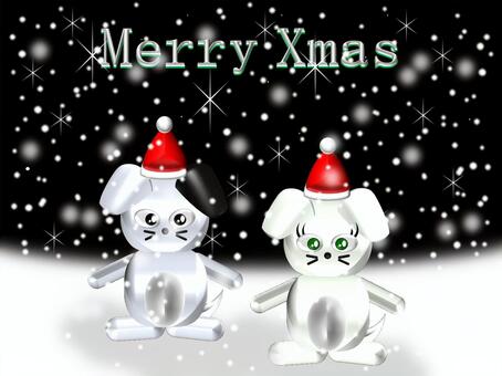 イヌ　クリスマス　503 犬,クリスマス,ファンタジー,メルヘン,キャラクターのイラスト素材