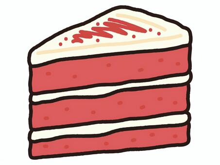 アメリカのスイーツレッドベルベットケーキ レッドベルベットケーキ,ケーキ,スイーツ,赤,ベルベット,デザート,アメリカ,アメリカンスイーツ,伝統菓子,伝統料理のイラスト素材