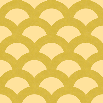 テクスチャ　半月の舞 半円,アーチ,鱗,模様,パターン,配列,対称,構造,黄,マスタードのイラスト素材