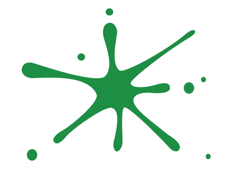 液体が飛び散る様子の効果線（緑） 効果線,水,液体,飛び散る,弾ける,飛散,飛沫,しぶき,滴,ほとばしるのイラスト素材