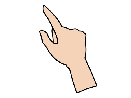 Hand (pointing 01), , JPG, PNG and AI