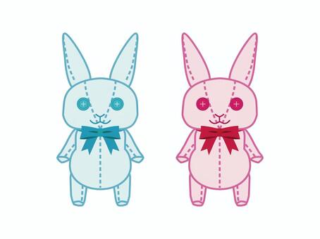 Rabbit plush, rabbit, plush doll, animal, JPG, PNG and AI