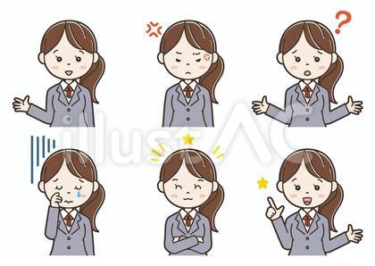 女性イラスト表情20