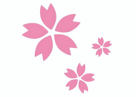 Simple cherry blossoms-1, cherry blossoms, cherry blossoms, cherry-blossom color, JPG, PNG and AI