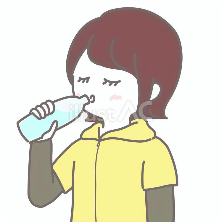 水分補給をする女性 人物,女性,水分のイラスト素材