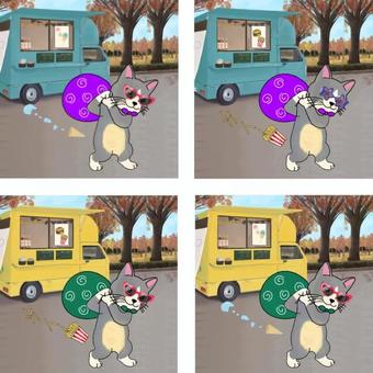【スリーヒントクイズ】泥棒ネコ② 【スリーヒントクイズ】泥棒ネコ② 泥棒,ネコ,キッチンカー,教材,スリーヒント,ワーキングメモリ,教育,療育,リハビリ,練習のイラスト素材