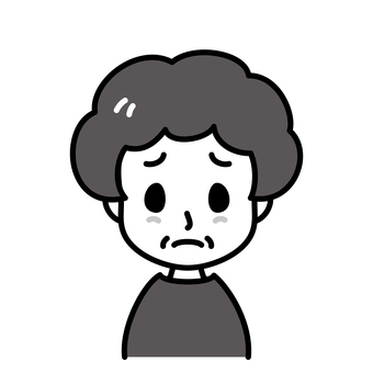 おばあさん　困り顔　白黒 困り顔,おばあさん,白黒,不満,困惑,高齢者,困る,不機嫌,弱った,嫌のイラスト素材