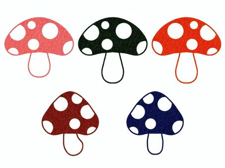 きのこ きのこ きのこ,ポストカード,アイコン,ボタン,秋,ドット,シンプルのイラスト素材