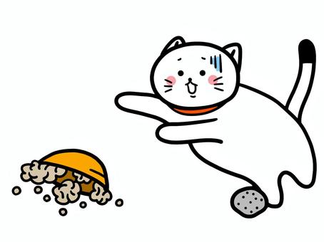 Illustration, cat, feed, blunt, 