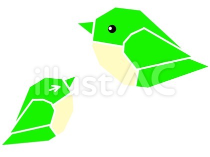ウグイス(折り紙風)