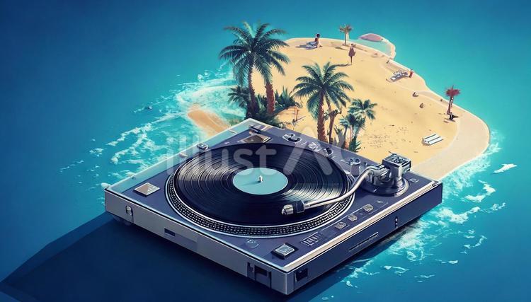 サーファーディスコのイメージ サーファーディスコ,サーフィンブーム,音楽のイラスト素材