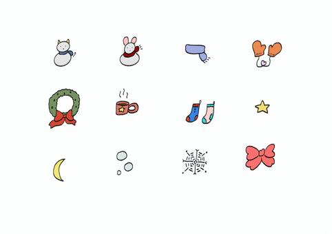 Illustration, winter, christmas, hand drawn, 