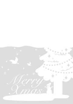 メッセージカードに使えるXmasイラスト