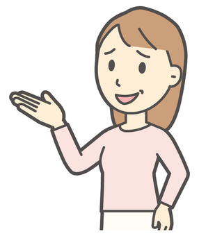  ロングヘア女性-433-バスト