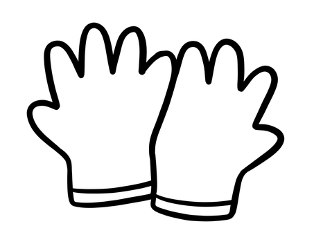 Illustration, work gloves, operation, handbag, 