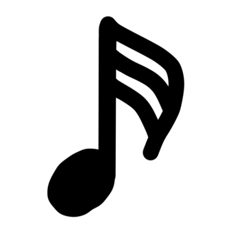 黒の手書き32分音符シンプルイラスト 32分音符,三十二分音符,音符,おんぷ,楽譜,譜面,音楽,背景透明,png,ミュージックのイラスト素材