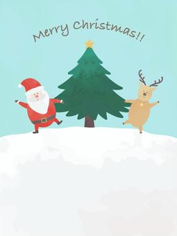 クリスマス サンタクロースとトナカイ01