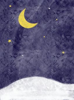 冬の夜空 冬の夜空 夜空,空,雪のイラスト素材