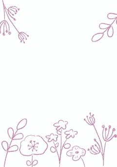 北欧風お花のフレーム 北欧風お花のフレーム 北欧風,お花,植物のイラスト素材