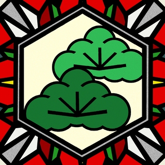 シームレスなモザイク　松　o 