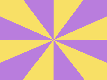 黄色と紫の放射模様