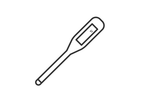 白い体温計アイコン 体温計,熱,発熱,アイコン,感染,白い,体温,風邪,医療,病院のイラスト素材