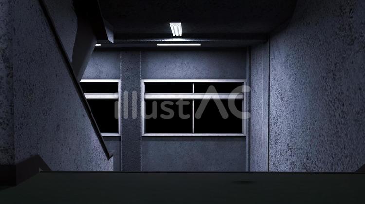 学校の階段　誰もいないはずの場所 階段,光,3dのイラスト素材