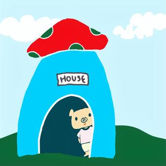 Illustration of playing hide-and-seek with a little pig, JPG, PNG and EPS Illustration of playing hide-and-seek with a little pig, lid, piglet, park, JPG, PNG and EPS