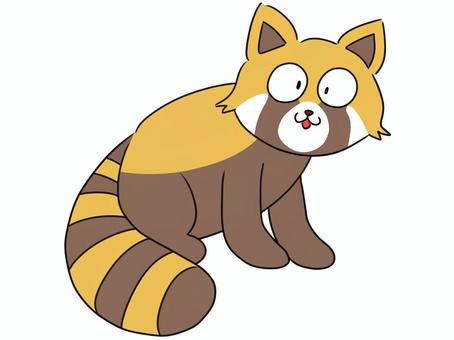 レッサーパンダのイラスト レッサーパンダ,動物,生き物,動物園,アニマル,哺乳類,アイコン,横向き,茶色,人気者のイラスト素材