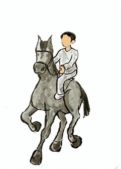 Illustration, horse, horse riding, for sightseeing, 