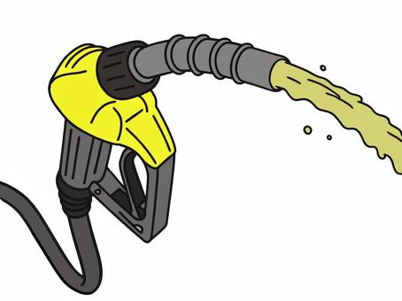 ガソリンです ガソリン,レギュラー,ハイオク,スタンド,給油,ノズル,エネルギー,燃料,石油,補給のイラスト素材