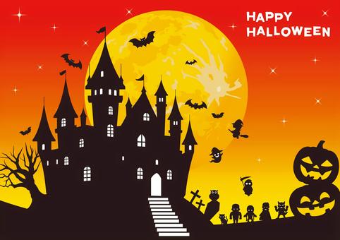 ハロウィンの背景04_25 ハロウィン,背景,ポストカード,壁紙,イラスト,かわいい,シンプル,秋,10月,カボチャのイラスト素材