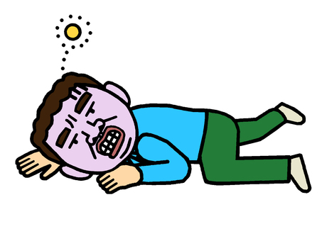 体調不良 体調不良,貧血,病気,鬱,目まい,人物,男性,おじさん,お父さん,イラストのイラスト素材