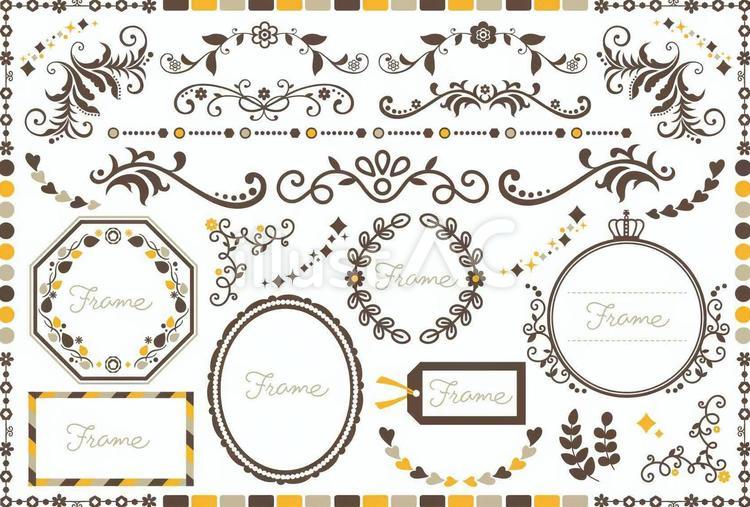 フランス　アンティーク　フレーム　イラスト アンティークフレームイラスト - No: 367908｜無料イラスト