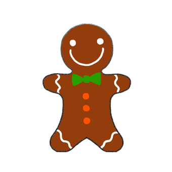 ジンジャーブレッドマン（ココア） ジンジャーブレッドマン,クリスマス,お菓子,ココア,クッキー,ジンジャークッキーのイラスト素材