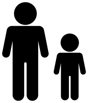 親子のピクトグラム 黒 親子,ピクトグラム,人,シルエット,大人,子供,二人,シンプル,人物,全身のイラスト素材