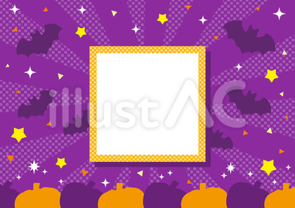 ハロウィンのポップなチラシ背景素材02