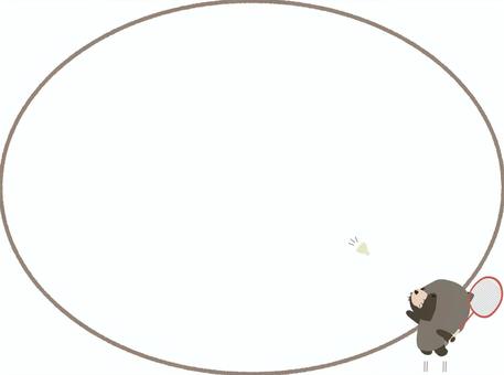 배드민턴_너구리_프레임, JPG 및 PNG 배드민턴_너구리_프레임, , JPG 및 PNG